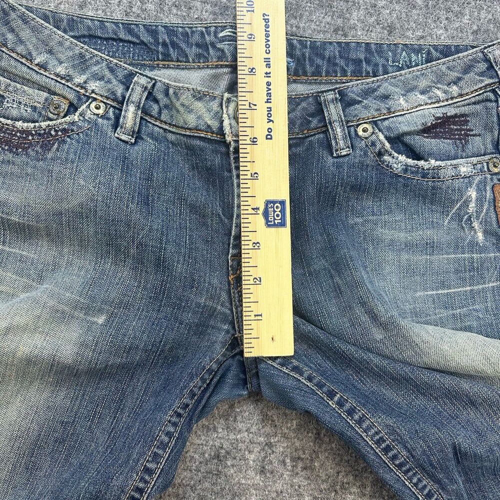 Silver Low Rise Jeans Women 29 Flare Low Rise Distressed Nice Fading 32x30 - Picture 14 of 16